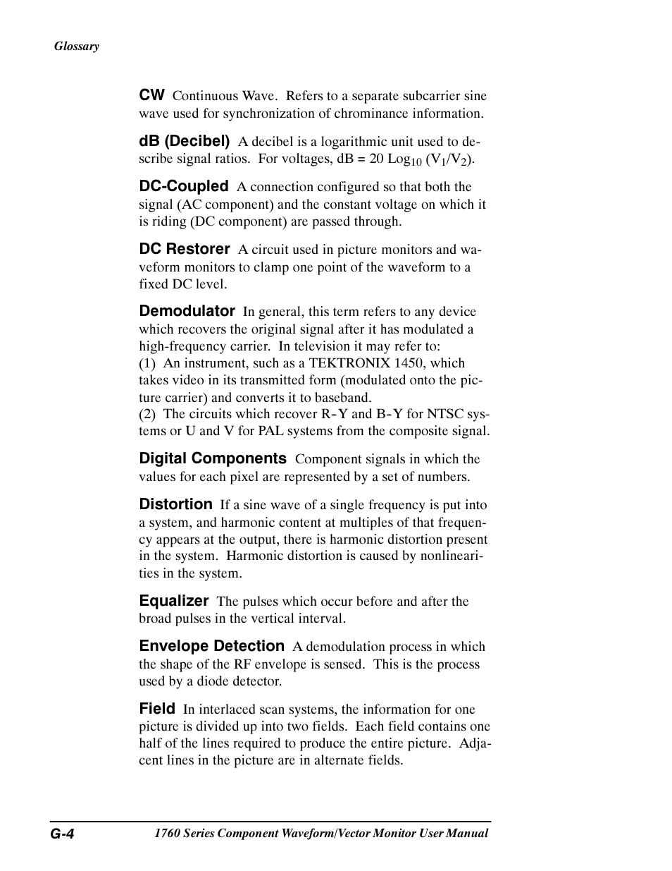 Tektronix 1760 User Manual | Page 166 / 180