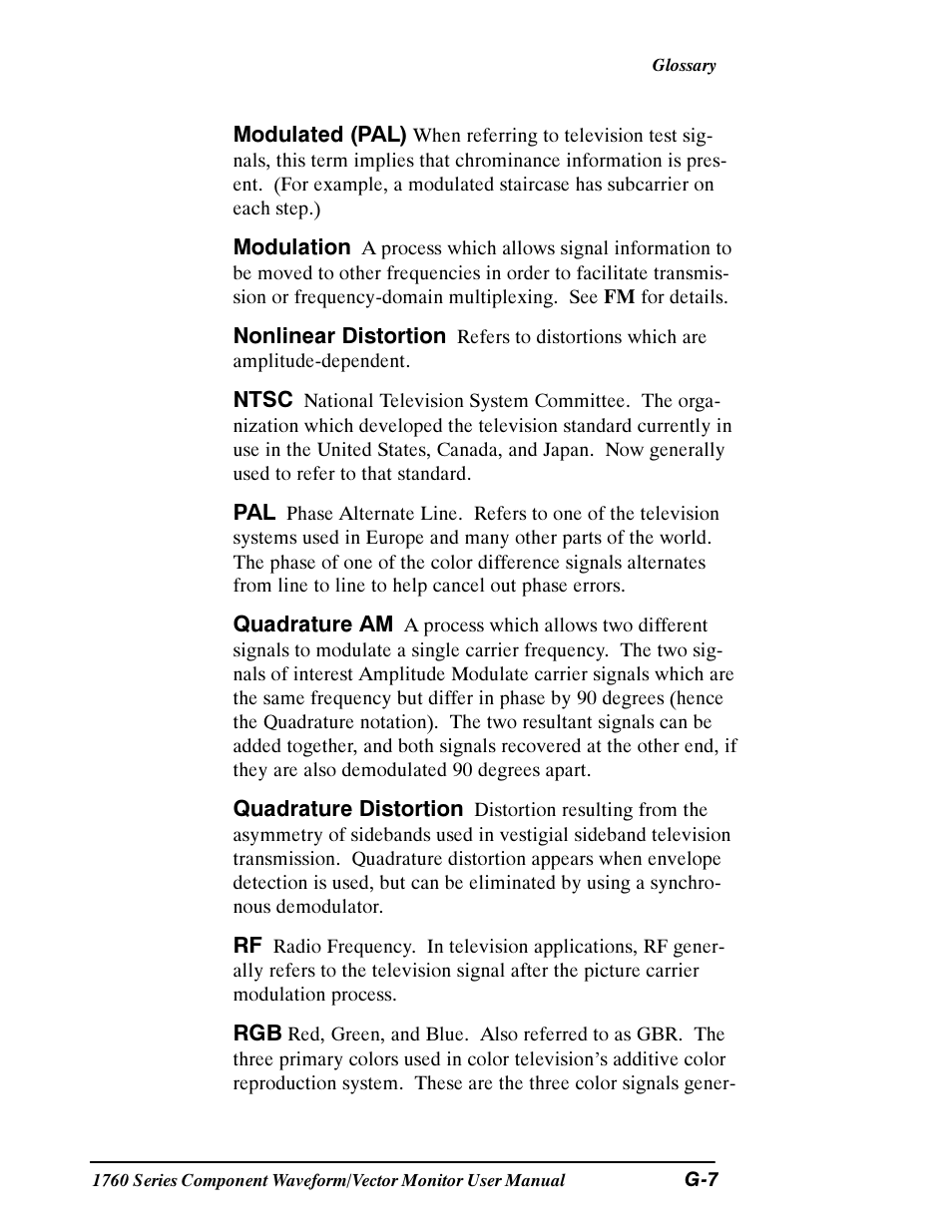 Tektronix 1760 User Manual | Page 169 / 180