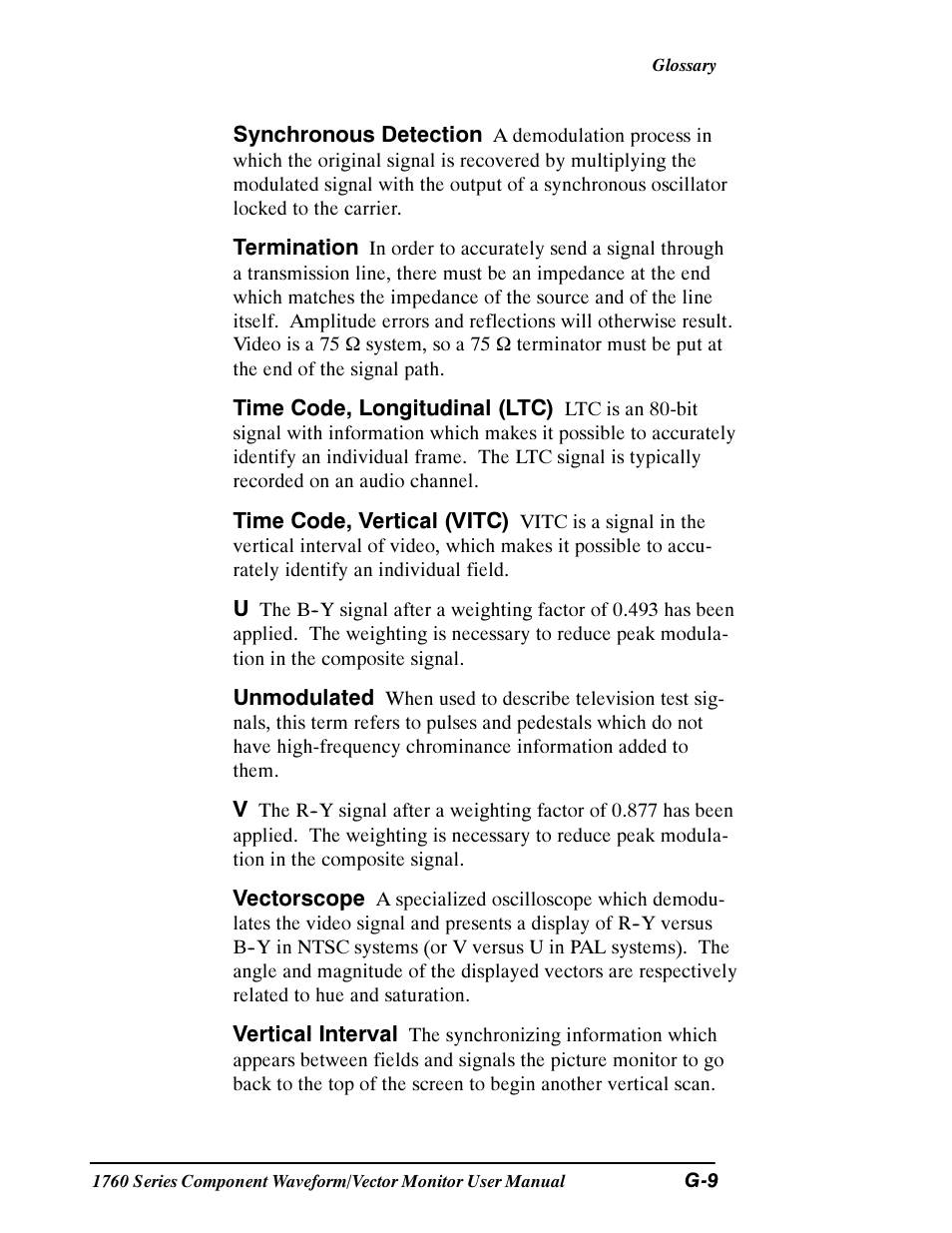 Tektronix 1760 User Manual | Page 171 / 180