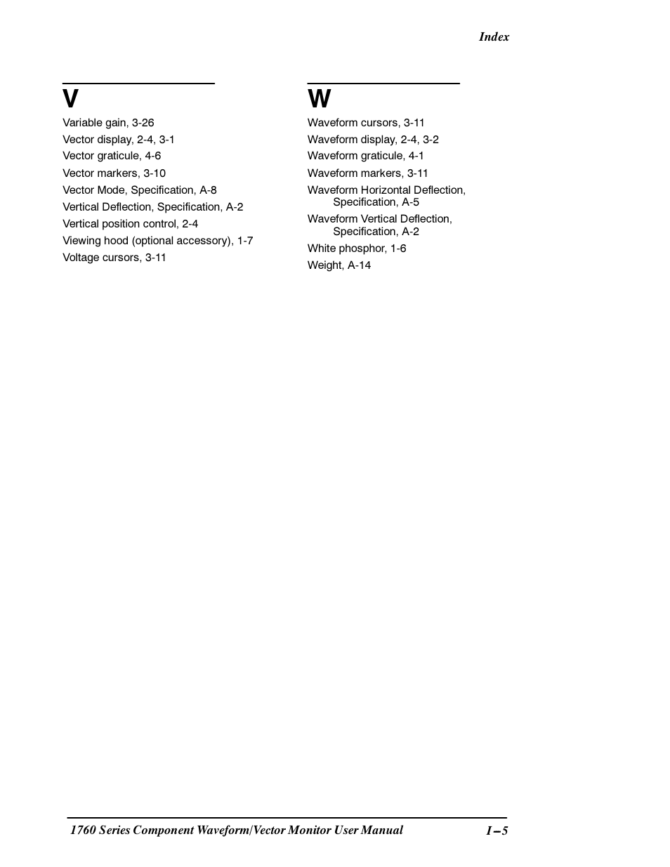 Tektronix 1760 User Manual | Page 179 / 180