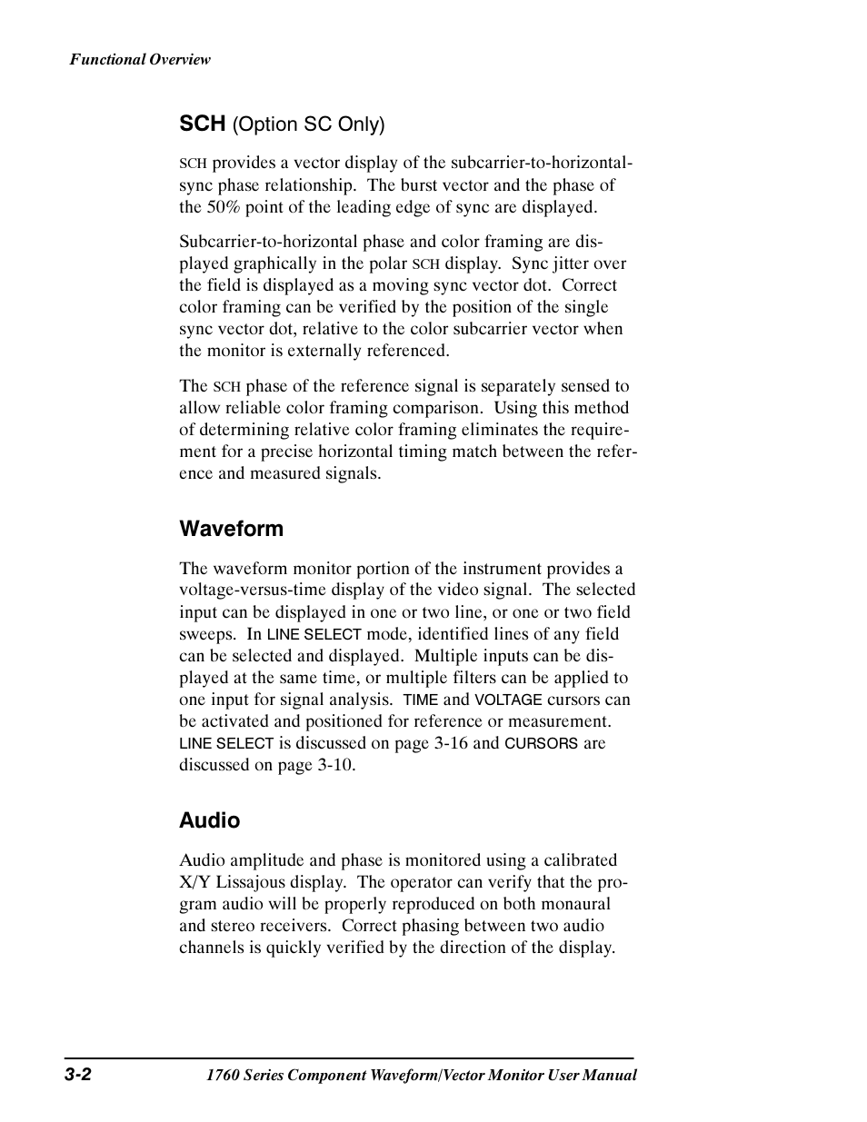 Waveform, Audio | Tektronix 1760 User Manual | Page 70 / 180