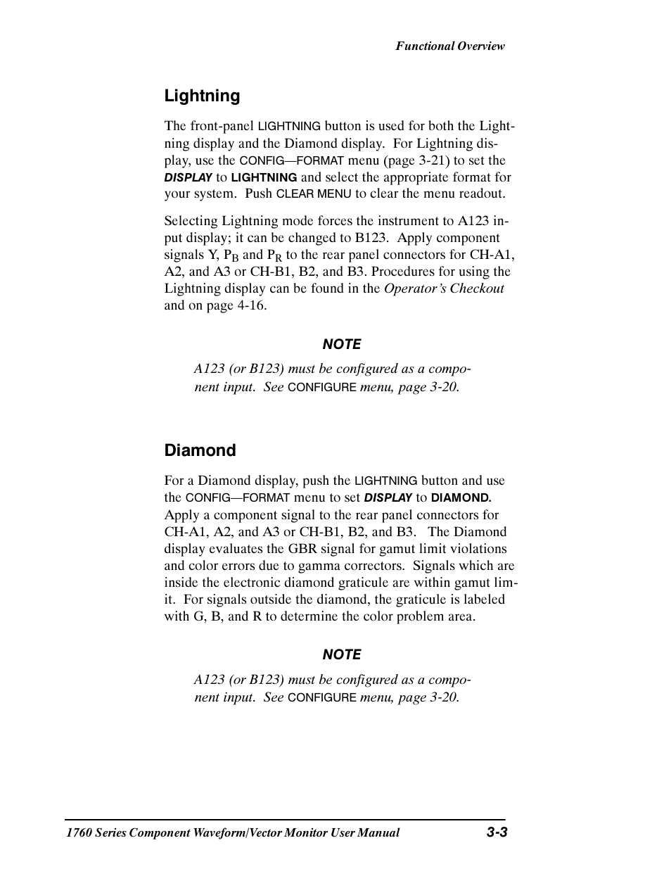 Lightning, Diamond | Tektronix 1760 User Manual | Page 71 / 180
