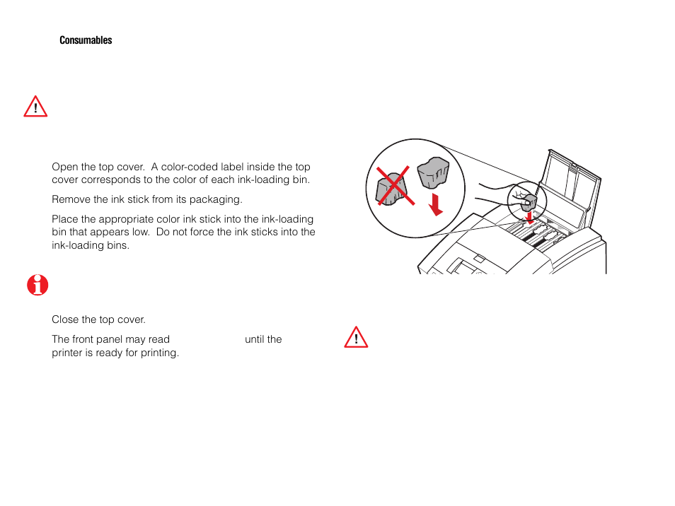 Adding ink | Tektronix P H A S E R Phaser 840 User Manual | Page 18 / 32