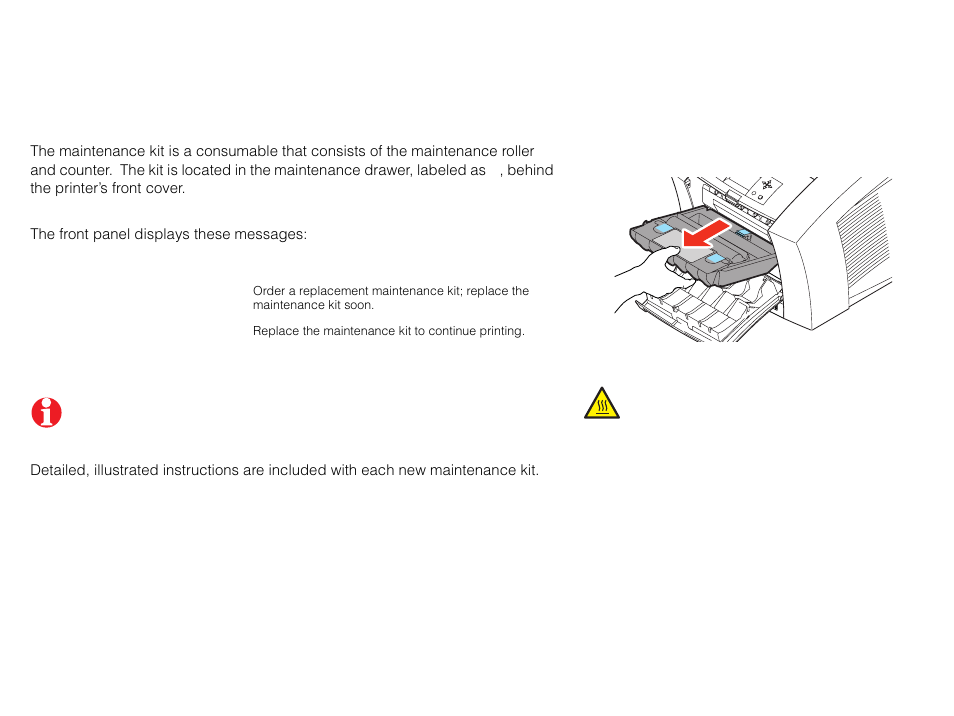 Replacing the maintenance kit | Tektronix P H A S E R Phaser 840 User Manual | Page 20 / 32