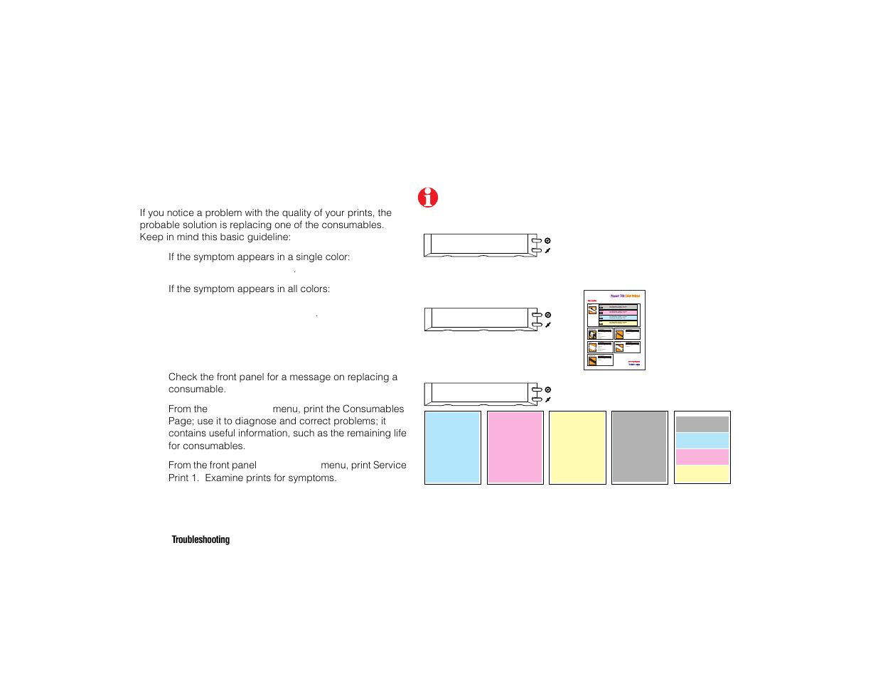 Troubleshooting print quality | Tektronix PHASER 740L User Manual | Page 23 / 44