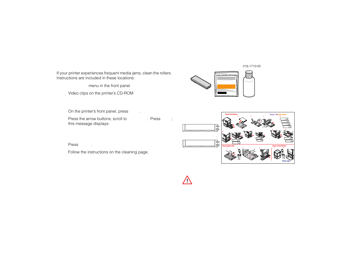 Occasional cleaning | Tektronix PHASER 740L User Manual | Page 34 / 44