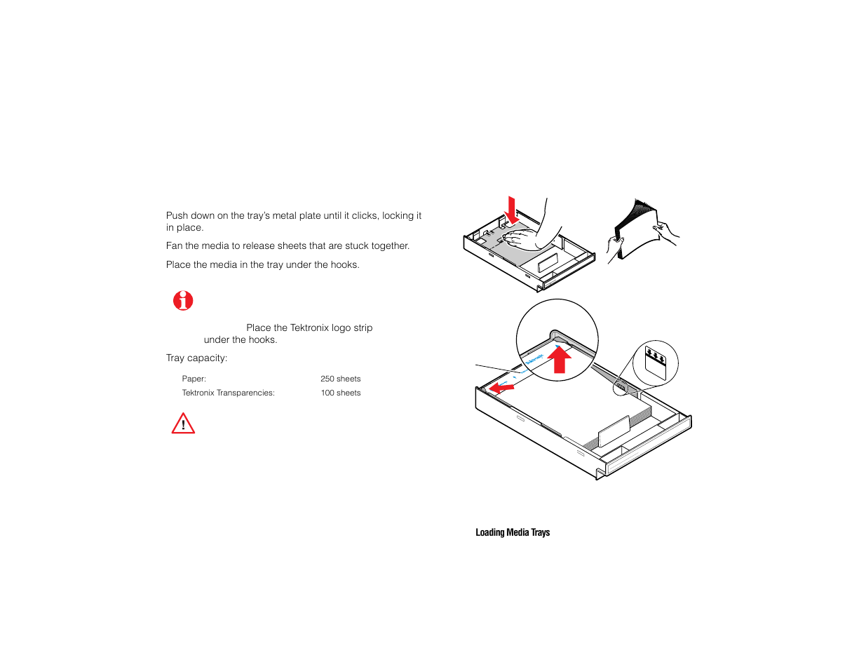 Loading media trays | Tektronix PHASER 740L User Manual | Page 9 / 44