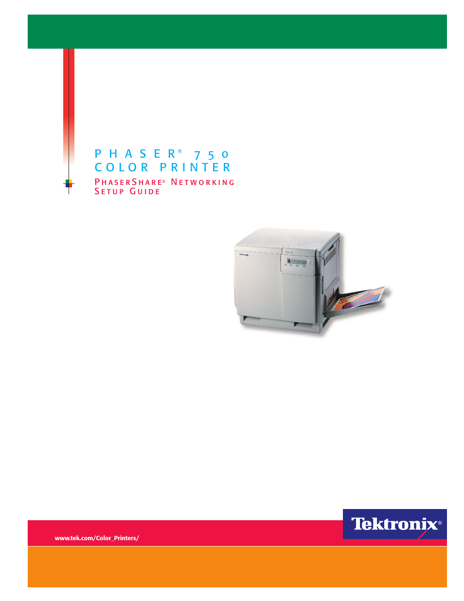 Tektronix Phaser Color Printer 750 User Manual | 53 pages