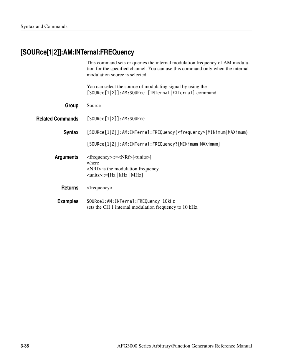 Source[1|2]]:am:internal:frequency, Source[1|2]]:am:internal:frequency -38 | Tektronix AFG3000 User Manual | Page 112 / 230