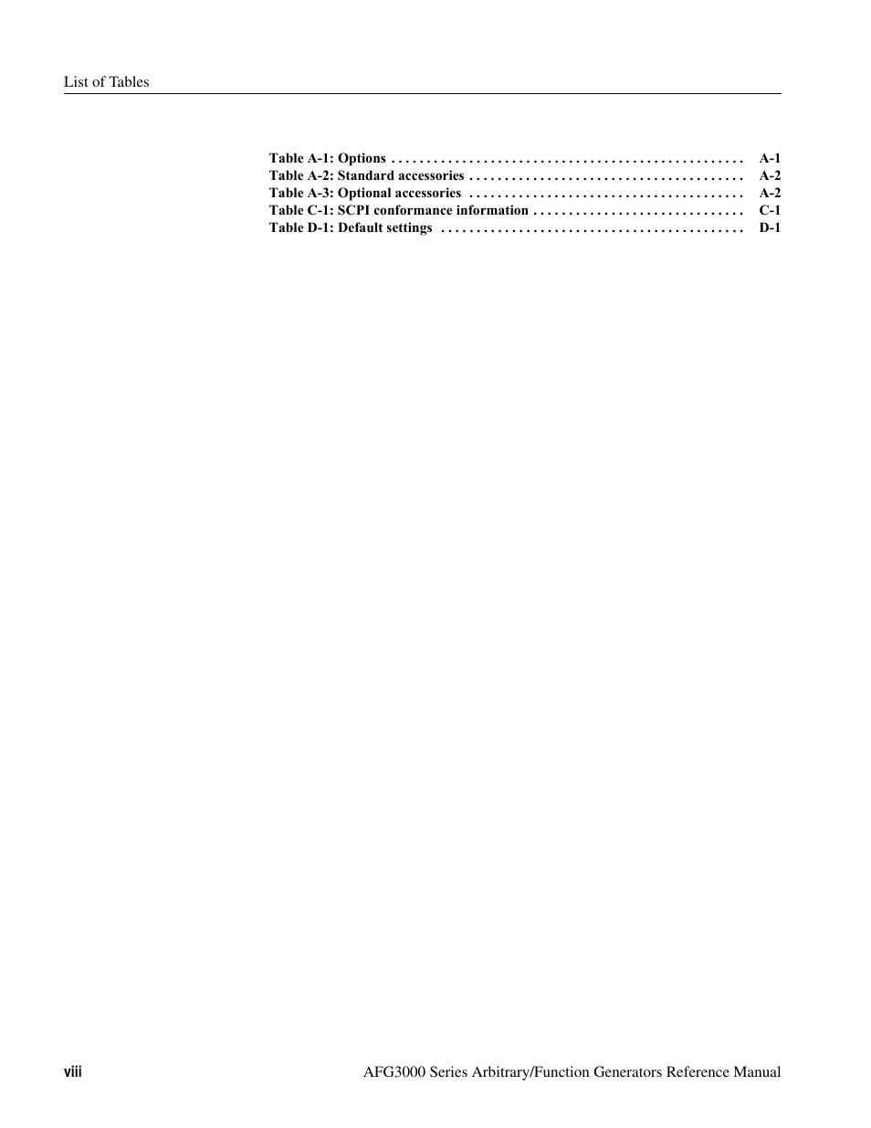 Tektronix AFG3000 User Manual | Page 12 / 230