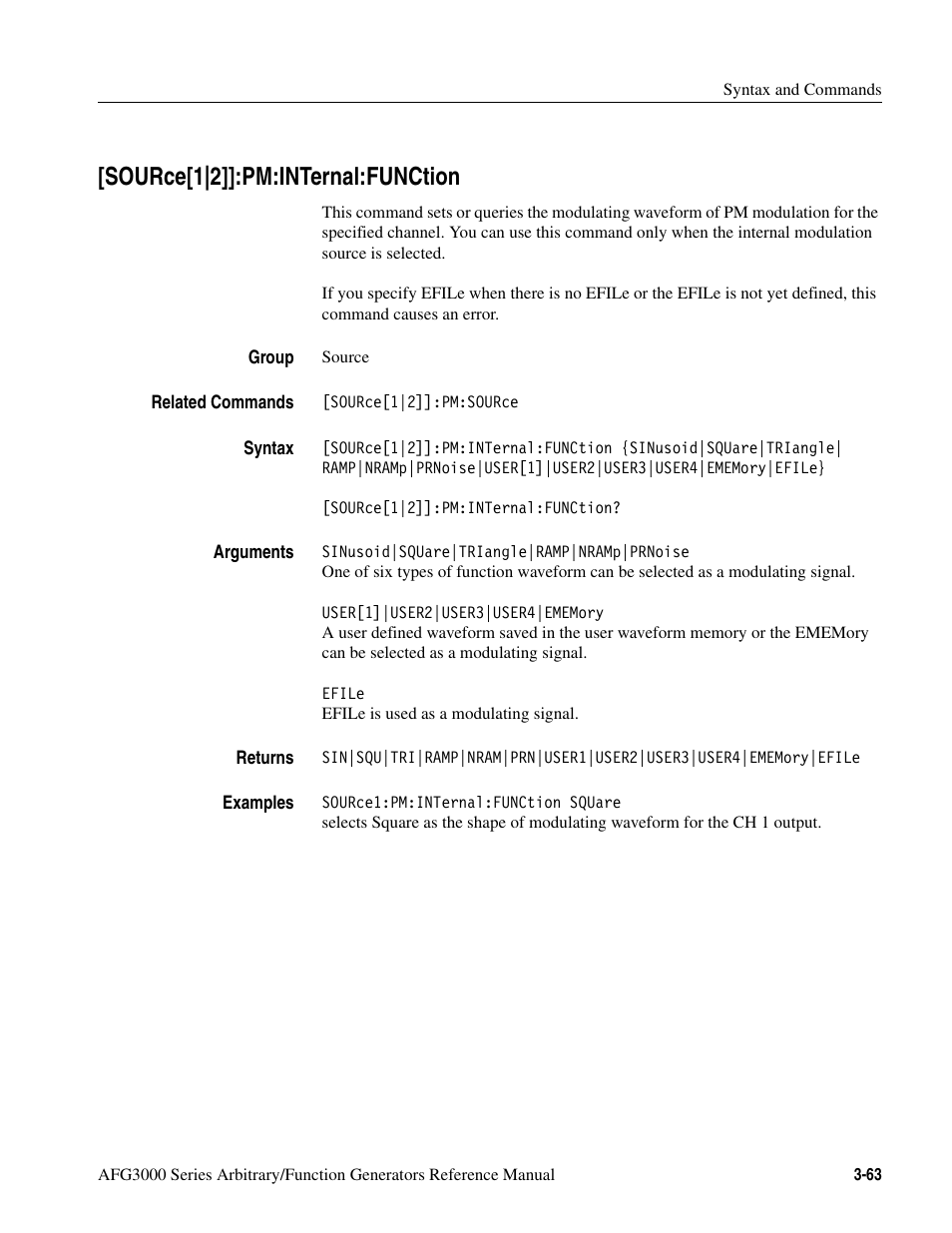 Source[1|2]]:pm:internal:function, Source[1|2]]:pm:internal:function -63 | Tektronix AFG3000 User Manual | Page 137 / 230