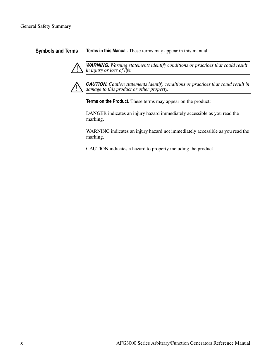 Tektronix AFG3000 User Manual | Page 14 / 230