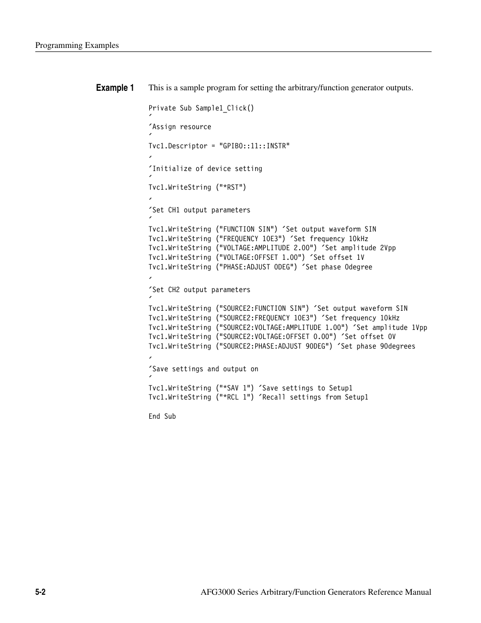 Tektronix AFG3000 User Manual | Page 206 / 230