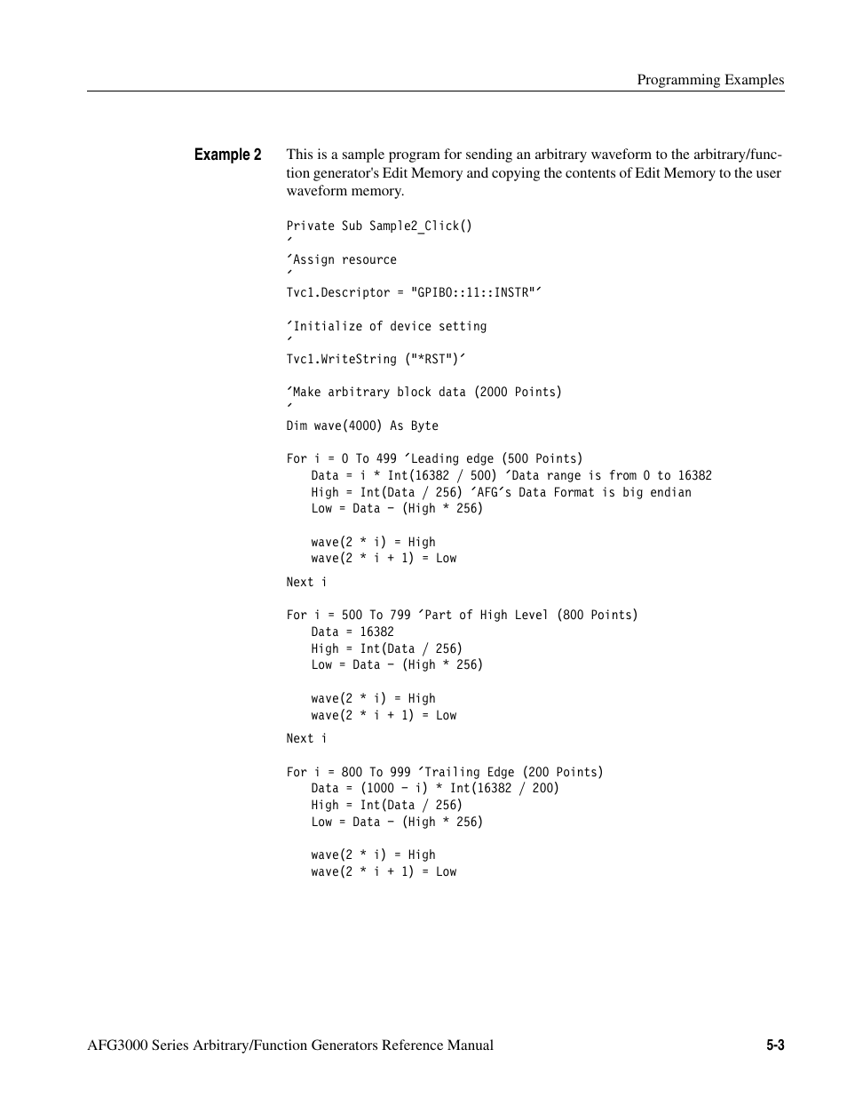 Tektronix AFG3000 User Manual | Page 207 / 230