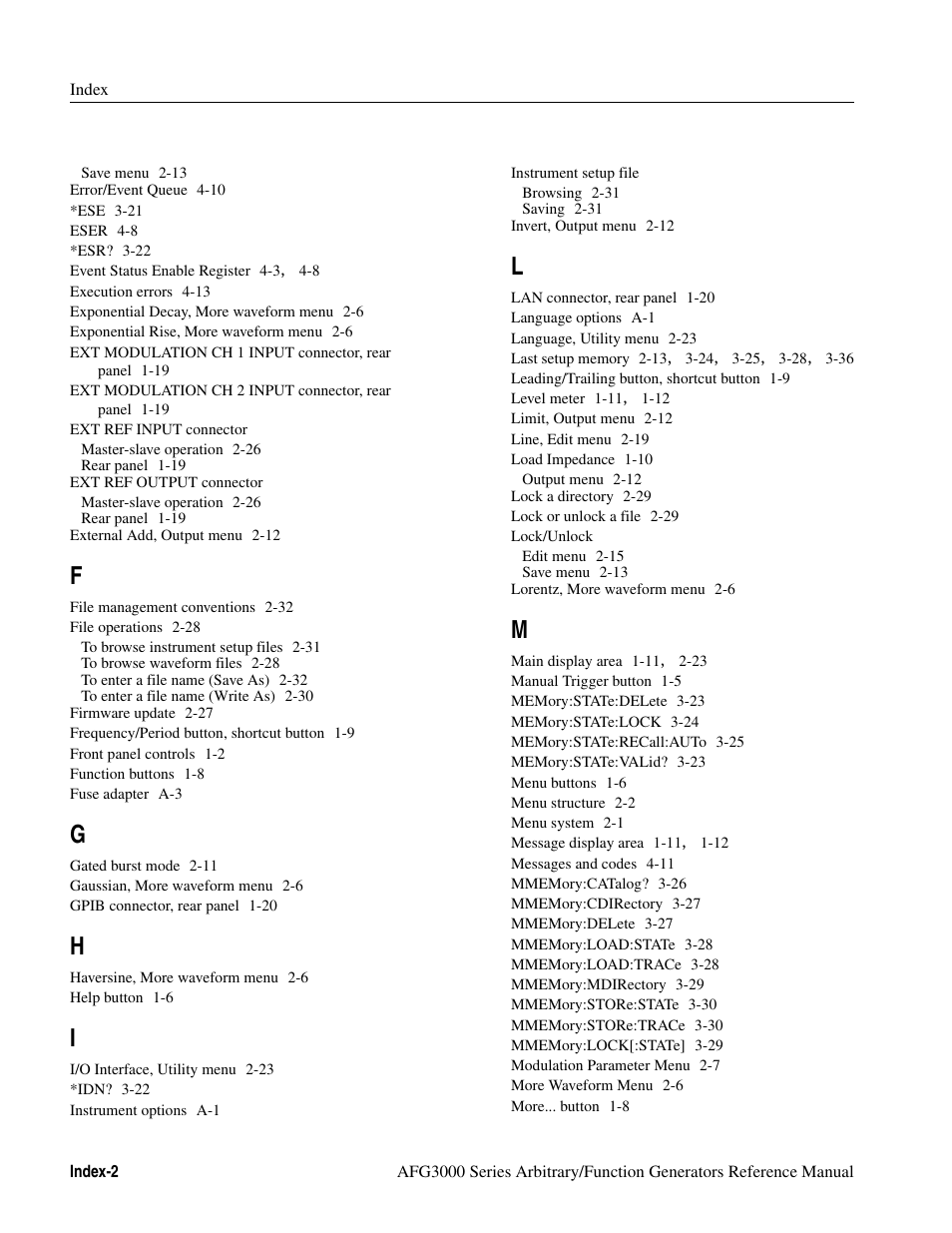 Tektronix AFG3000 User Manual | Page 226 / 230