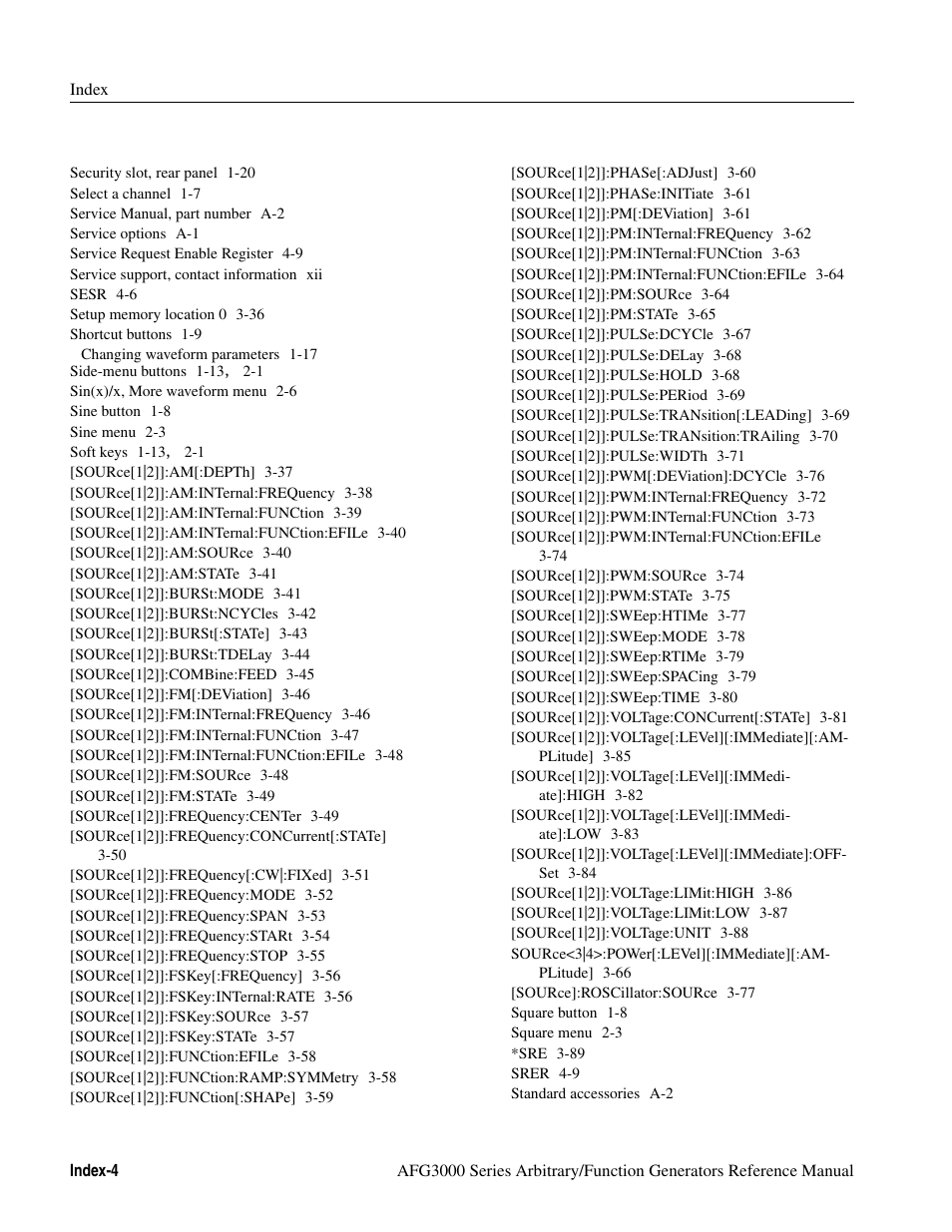 Tektronix AFG3000 User Manual | Page 228 / 230
