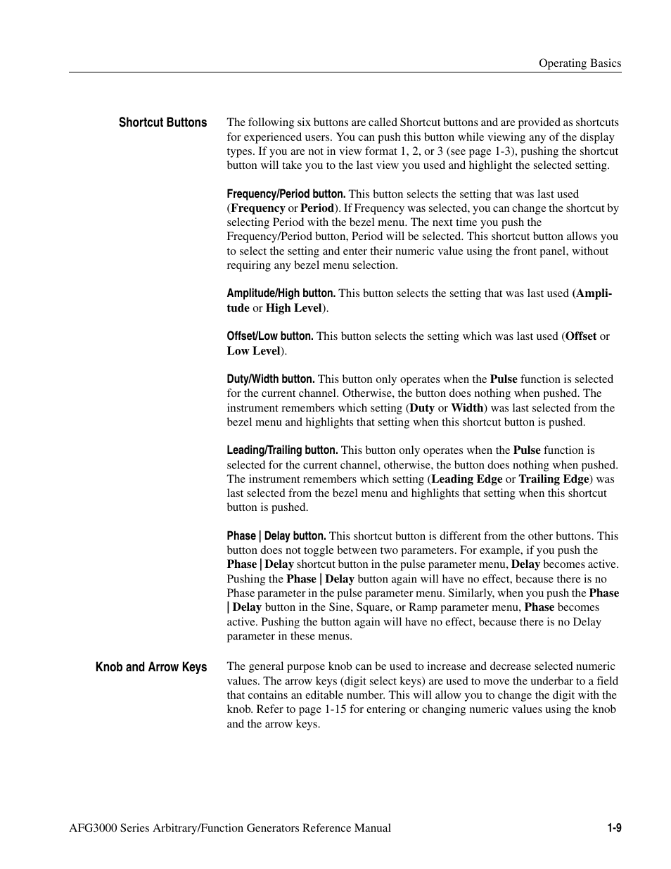 Tektronix AFG3000 User Manual | Page 27 / 230