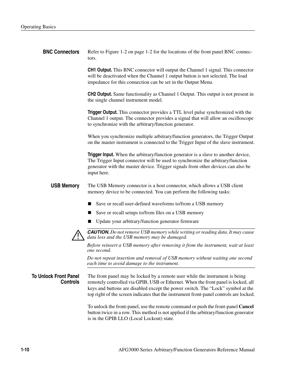 Tektronix AFG3000 User Manual | Page 28 / 230