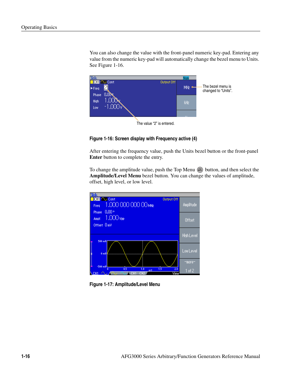 Tektronix AFG3000 User Manual | Page 34 / 230