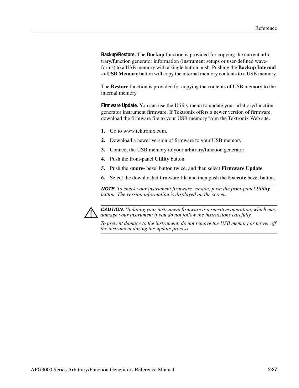 Tektronix AFG3000 User Manual | Page 67 / 230