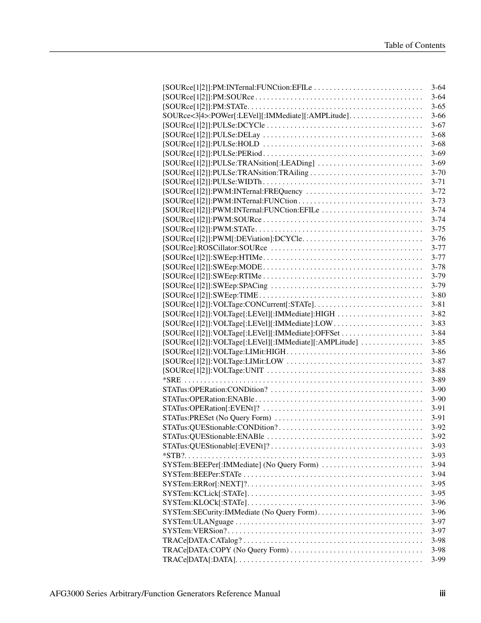 Tektronix AFG3000 User Manual | Page 7 / 230