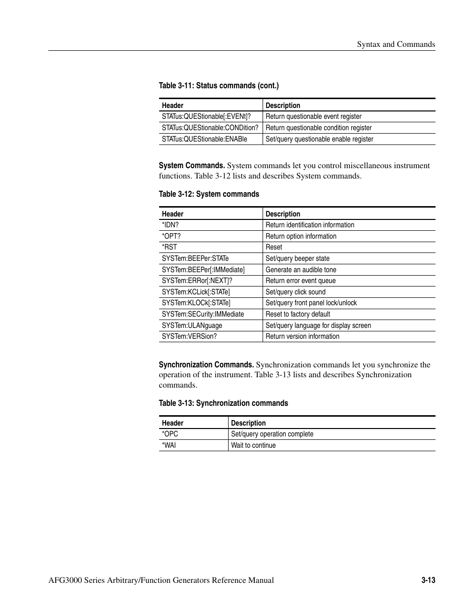 Tektronix AFG3000 User Manual | Page 87 / 230