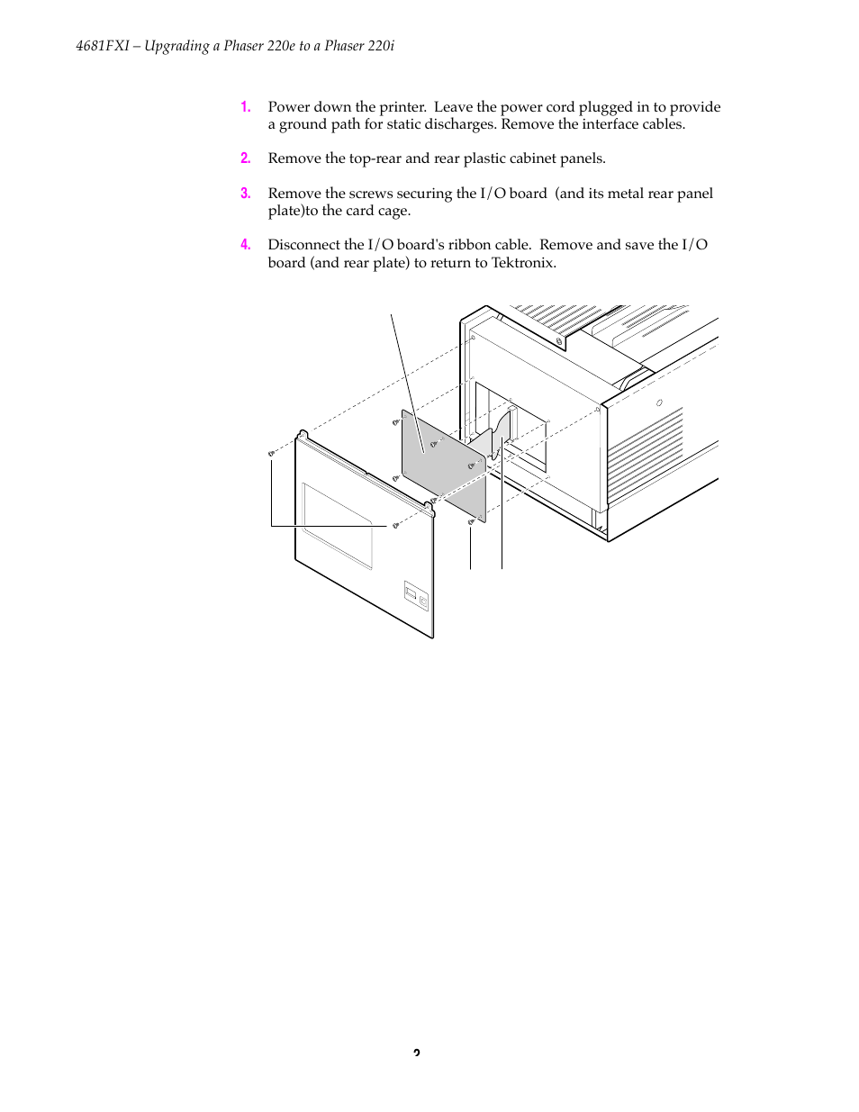 Tektronix 4681FXI User Manual | Page 2 / 5