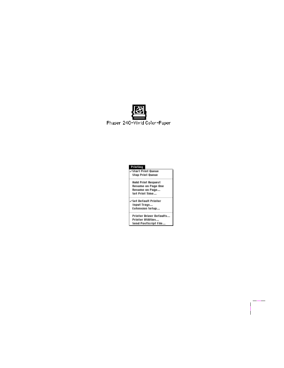 Using a desktop printer, Setting up unique desktop printers | Tektronix PHASER 240 User Manual | Page 157 / 202