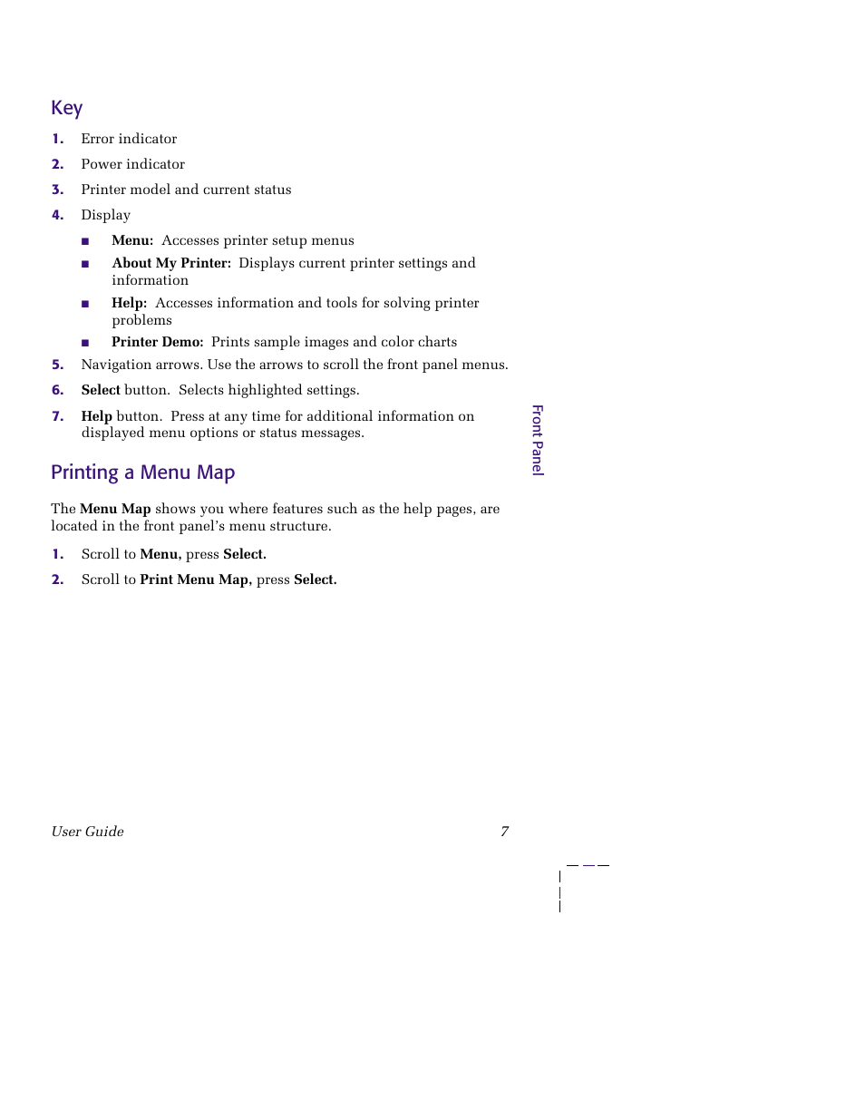 Printing a menu map | Tektronix PHASER 850 User Manual | Page 18 / 78