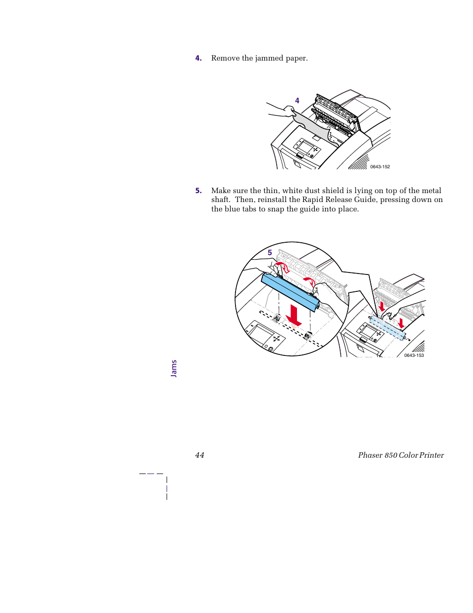 Tektronix PHASER 850 User Manual | Page 55 / 78
