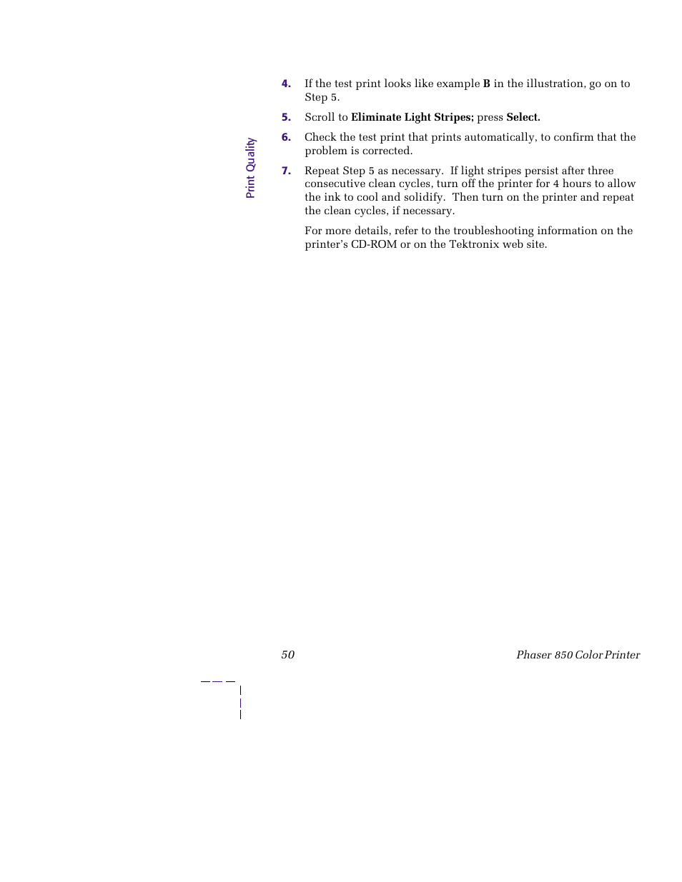 Tektronix PHASER 850 User Manual | Page 61 / 78