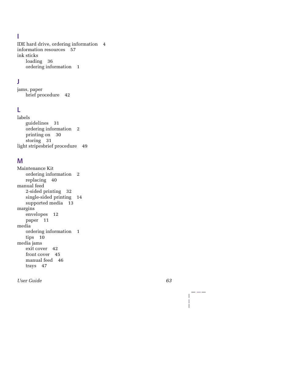 Tektronix PHASER 850 User Manual | Page 74 / 78