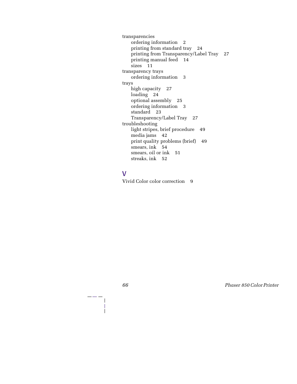 Tektronix PHASER 850 User Manual | Page 77 / 78
