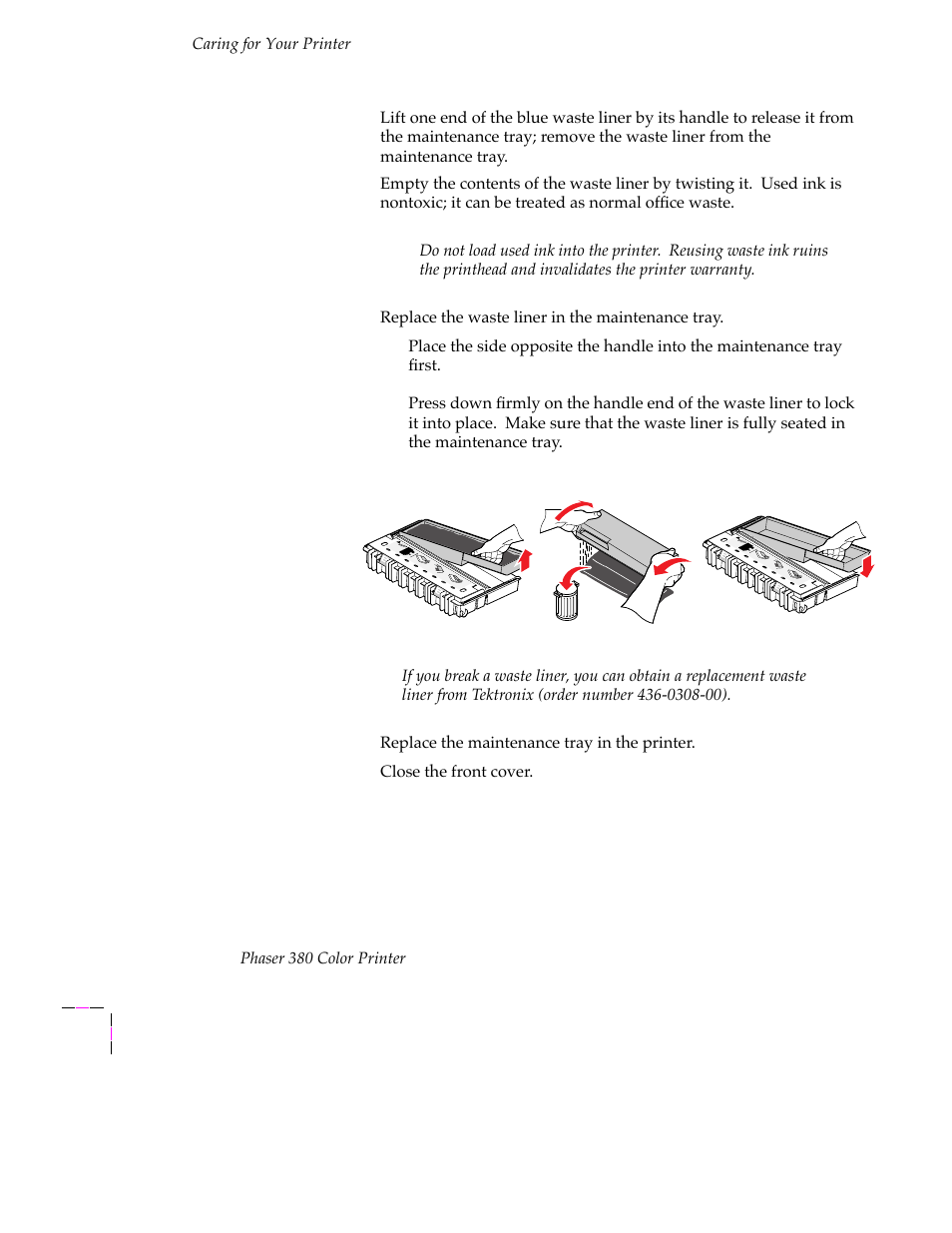 Tektronix PHASER 380 User Manual | Page 142 / 272