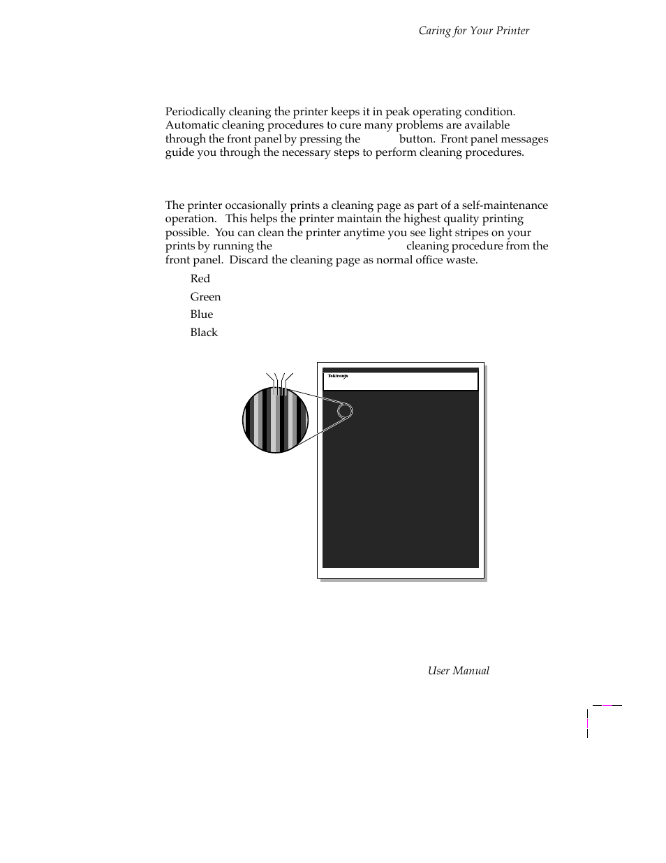 Cleaning the printer, Cleaning the printer 5-13, Cleaning pages | Tektronix PHASER 380 User Manual | Page 149 / 272