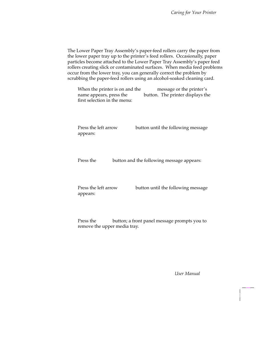 Cleaning for lower tray jams: paper-feed rollers | Tektronix PHASER 380 User Manual | Page 175 / 272