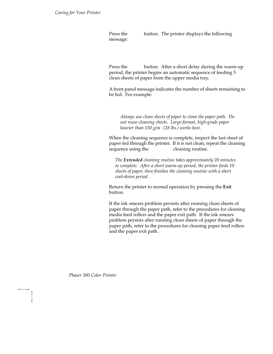 Tektronix PHASER 380 User Manual | Page 178 / 272