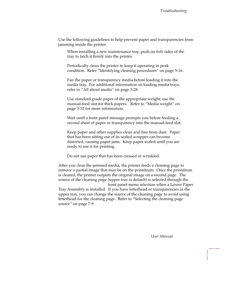 All about media jams, All about media jams 6-17 | Tektronix PHASER 380 User Manual | Page 209 / 272