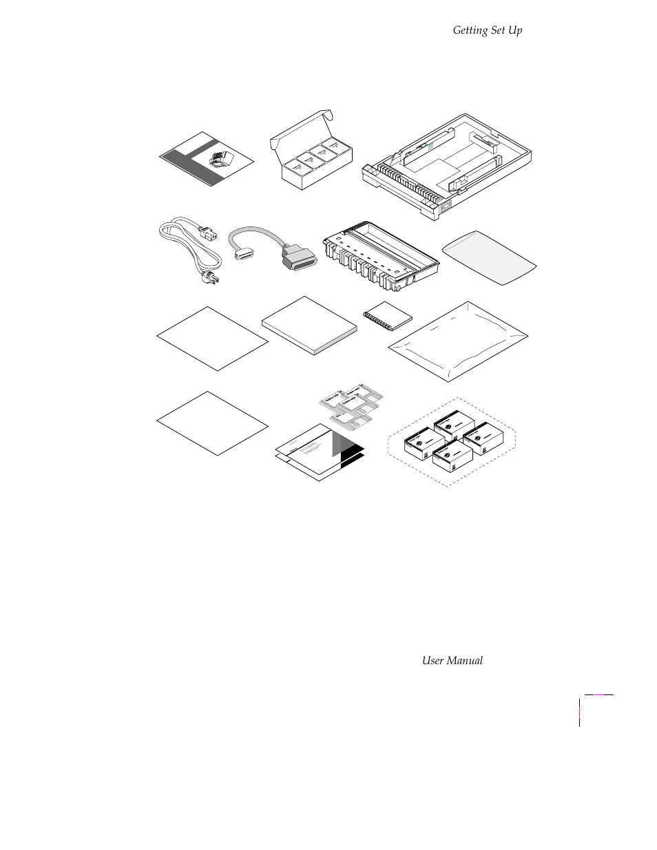 Getting set up, User manual | Tektronix PHASER 380 User Manual | Page 21 / 272