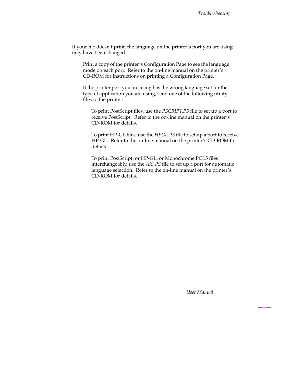 Check the printer’s language mode, Check the printerõs language mode 6-25 | Tektronix PHASER 380 User Manual | Page 217 / 272