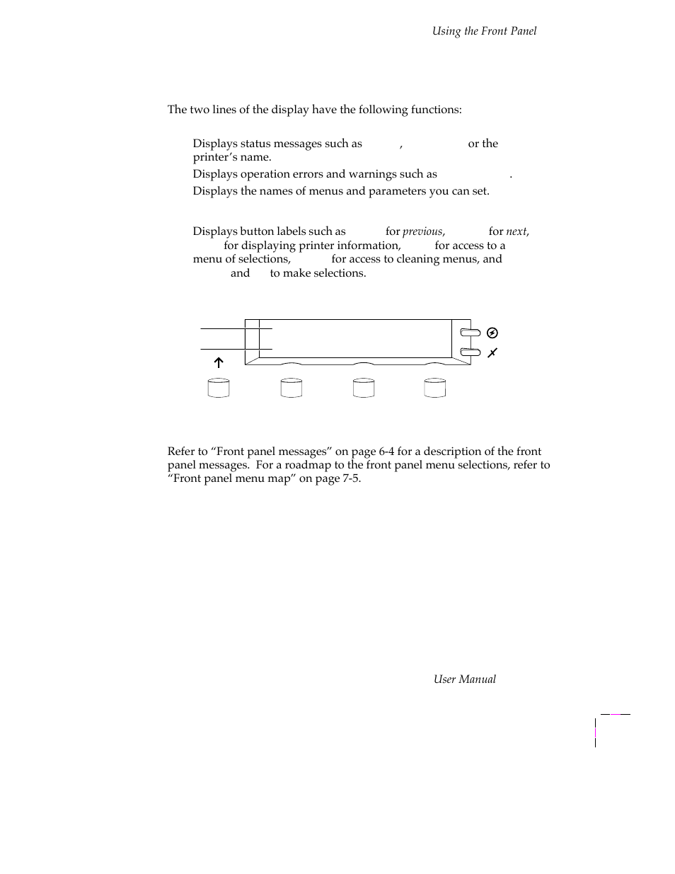 Two-line display, Two-line display 7-3 | Tektronix PHASER 380 User Manual | Page 235 / 272