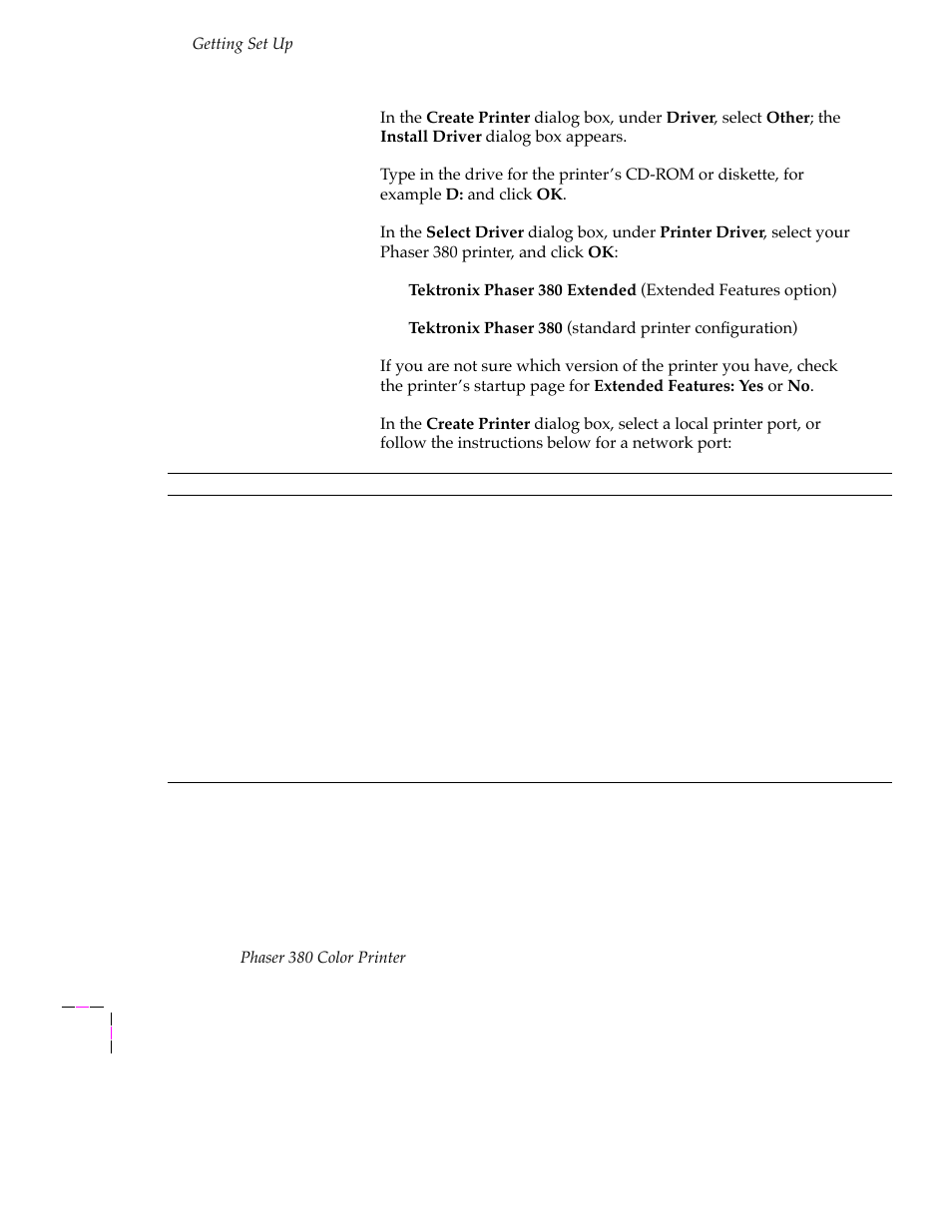 Tektronix PHASER 380 User Manual | Page 58 / 272