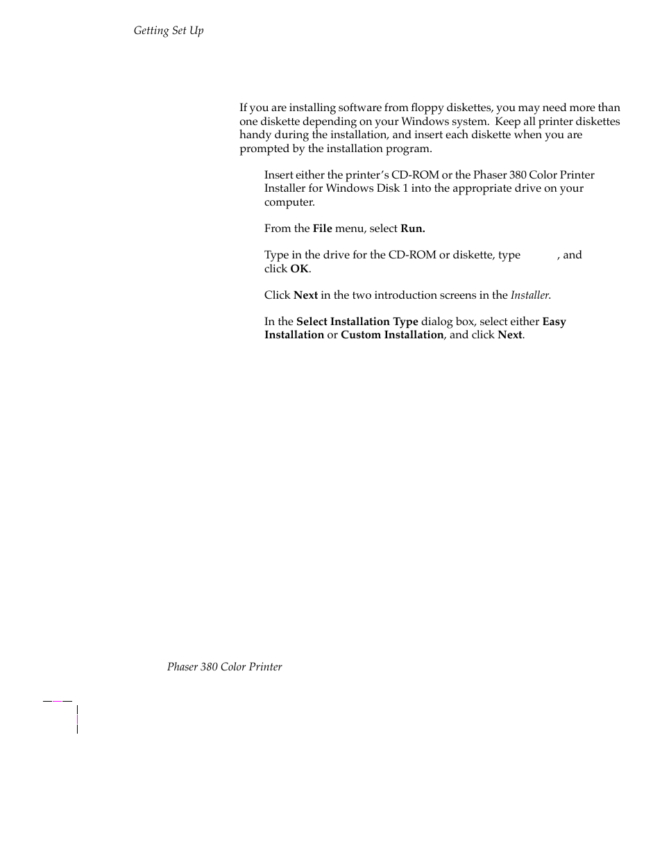 Installing printer software for windows 3.1, Installing printer software for windows 3.1 2-42 | Tektronix PHASER 380 User Manual | Page 60 / 272