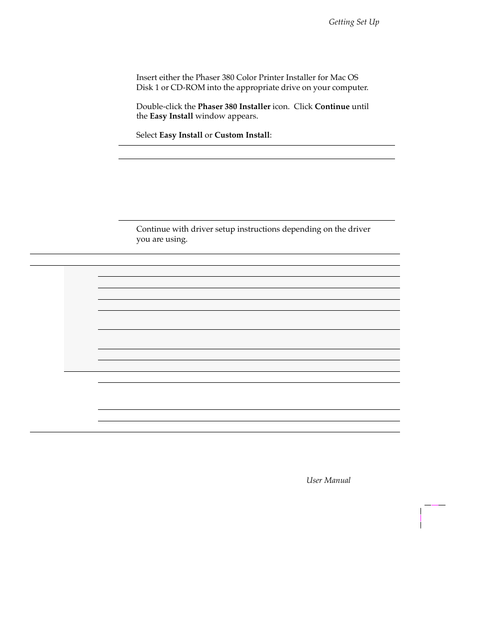 Using the macintosh installer, Using the macintosh installer 2-47 | Tektronix PHASER 380 User Manual | Page 65 / 272