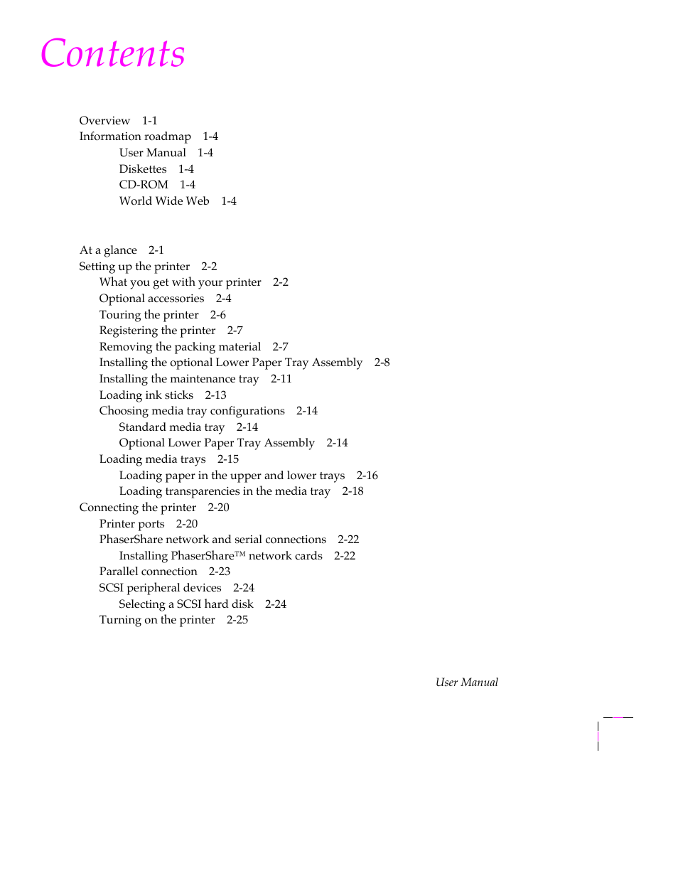 Tektronix PHASER 380 User Manual | Page 7 / 272