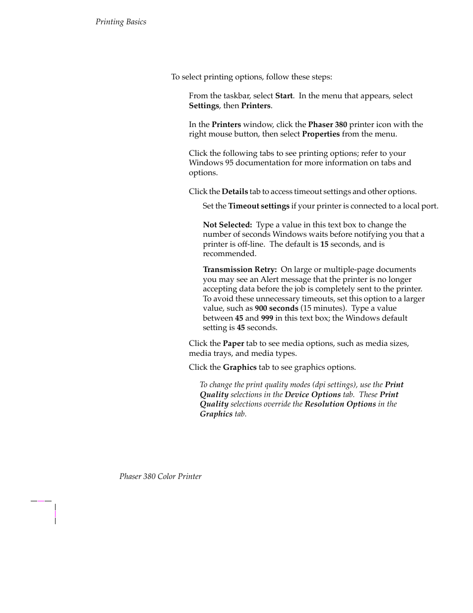 Tektronix PHASER 380 User Manual | Page 74 / 272