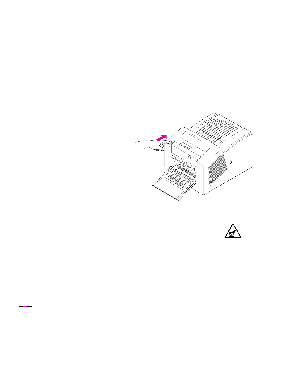 Emptying the waste tray | Tektronix Phaser 340 User Manual | Page 102 / 219