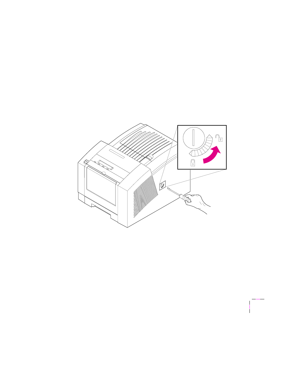 Unlocking the transit restraint | Tektronix Phaser 340 User Manual | Page 27 / 219