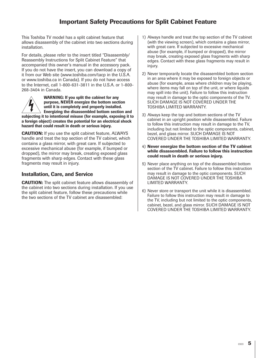 Toshiba 65NH84 User Manual | Page 5 / 68