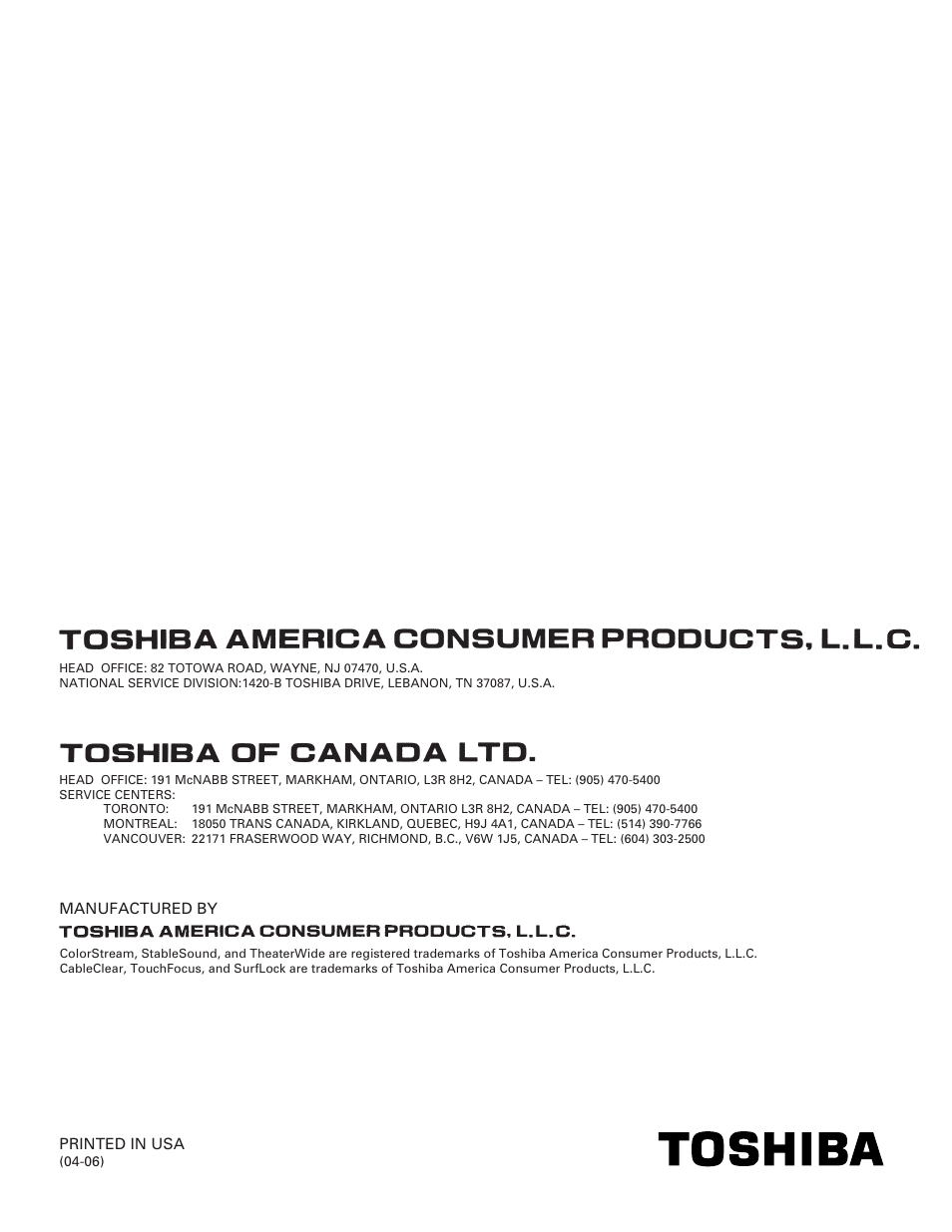 Toshiba 65NH84 User Manual | Page 68 / 68